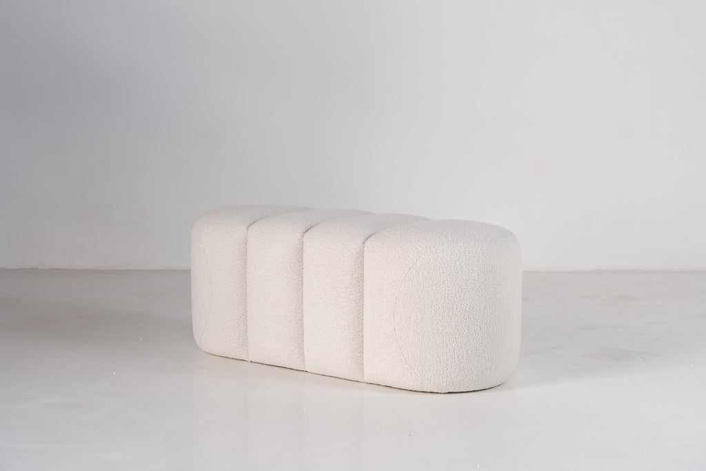 Sutton Boucle Bench Perspective View 1