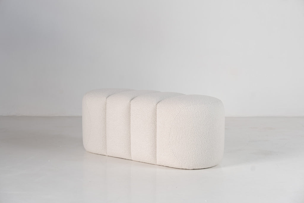 Sutton Boucle Bench Perspective View 2