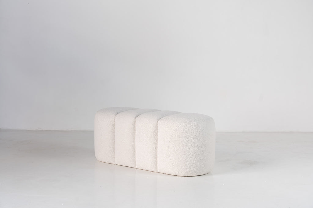 Sutton Boucle Bench Perspective View 3