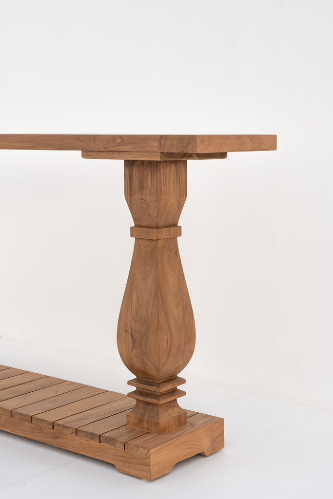 Tanjung Teak Console Table Right Side Leg View 1