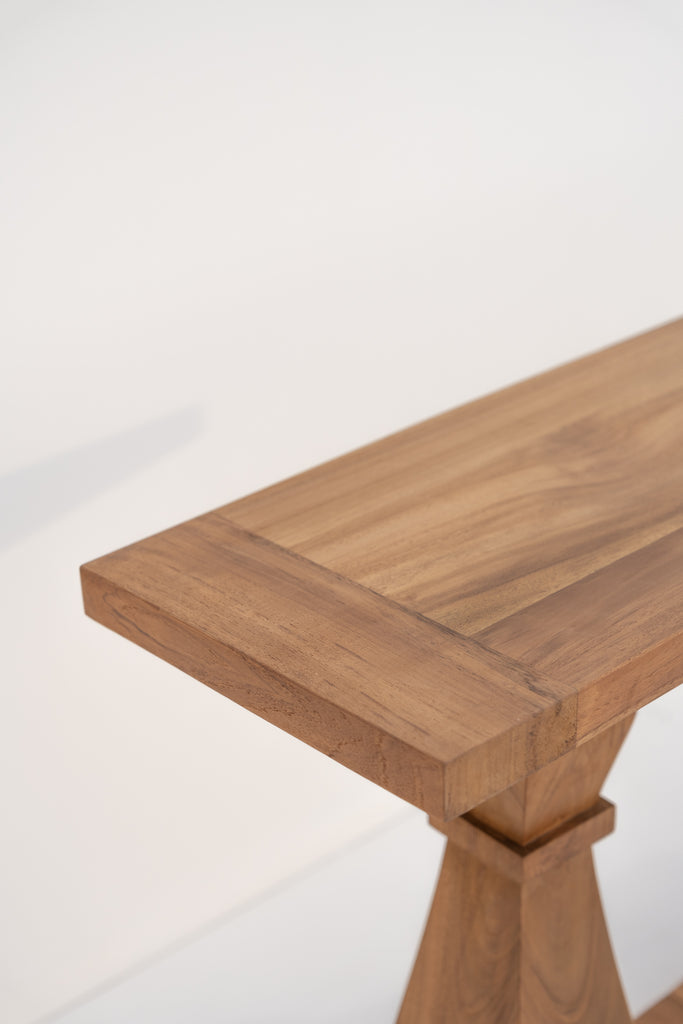 Tanjung Teak Console Table Top Detailed Texture View 2