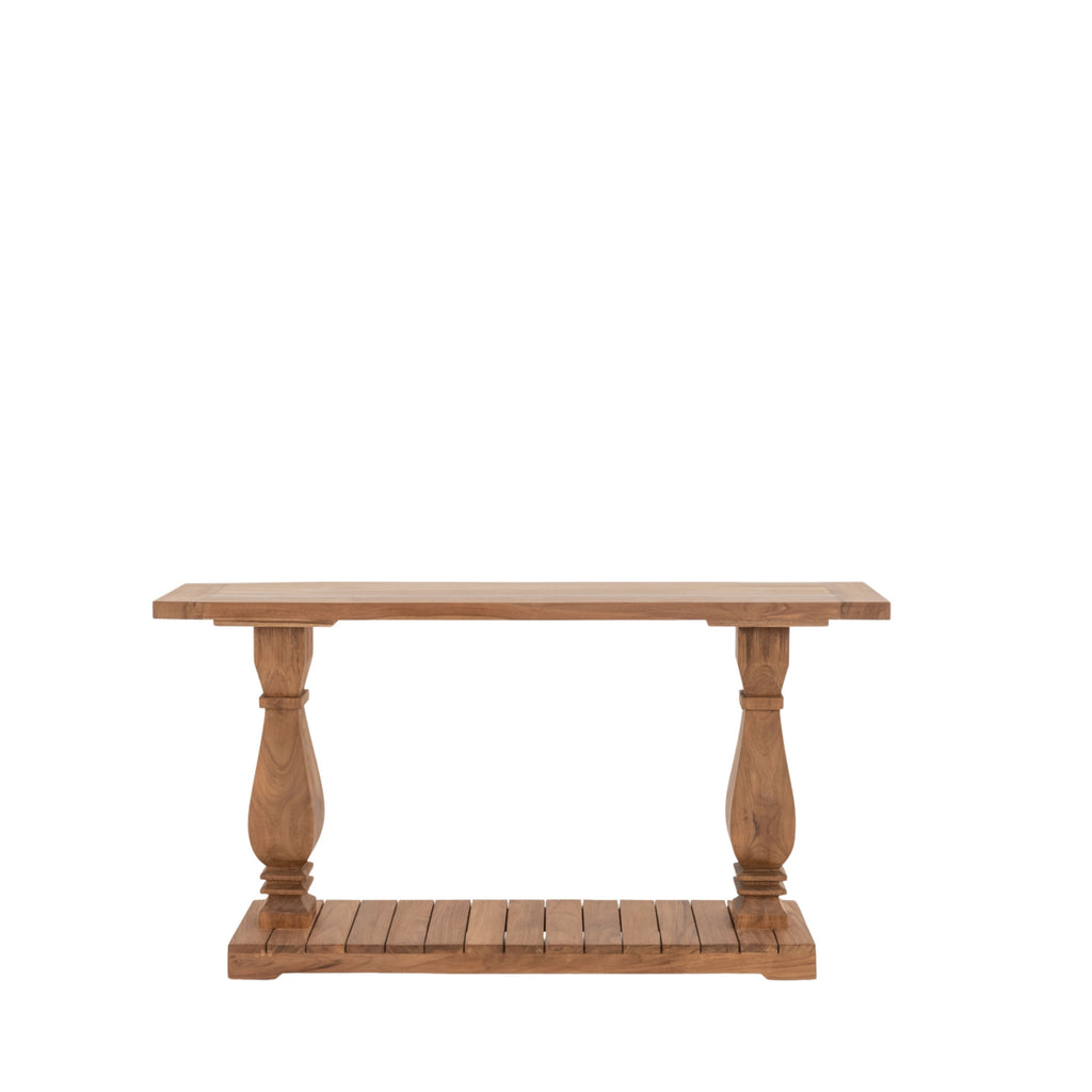 Tanjung Teak Console Table White Background View