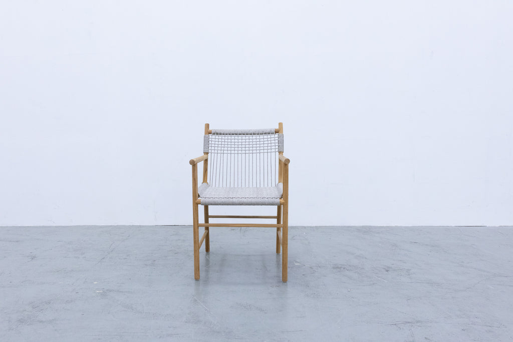 Tatum Rope & Teak Chair Front view