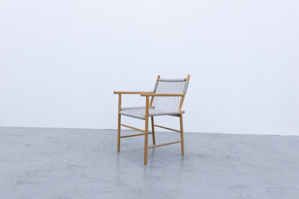 Tatum Rope & Teak Chair Side view 