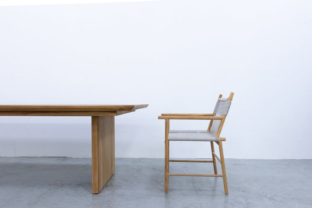 Tatum Rope & Teak Chair Side view 3