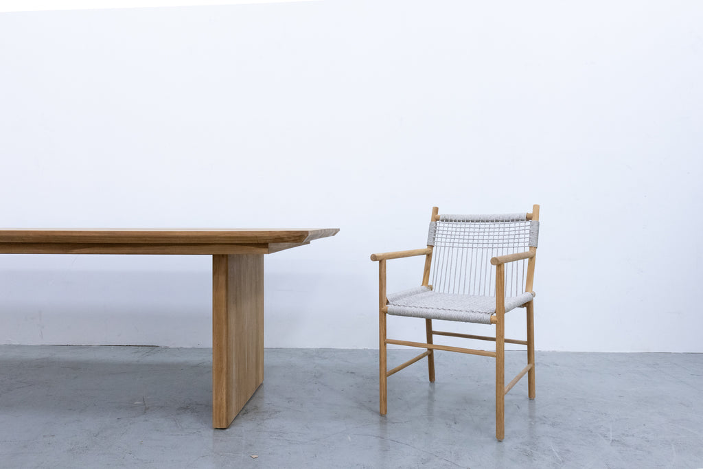 Tatum Rope & Teak Chair Side view 4