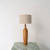 Teak Bottle Table Lamp Front Perspective View 2