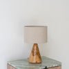 Teak Cone Table Lamp Perspective View 2