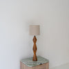 Teak Hourglass Table Lamp Perspective View 1