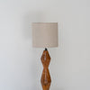 Teak Hourglass Table Lamp Perspective View 3