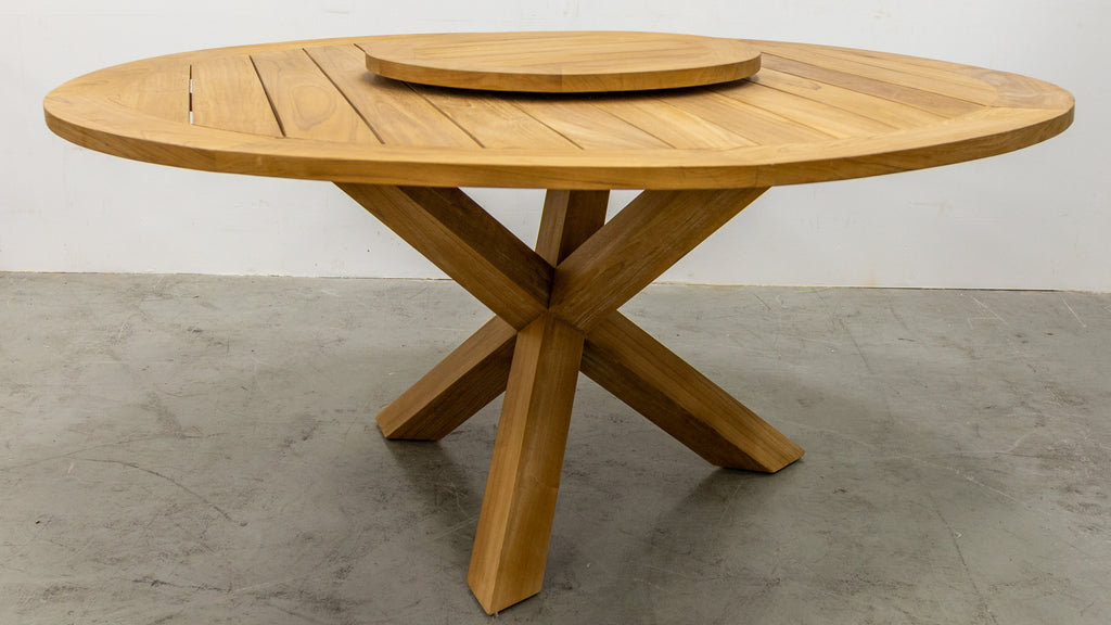 Teak Lazy Susan Dining Table