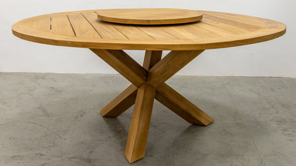 Teak Lazy Susan Dining Table