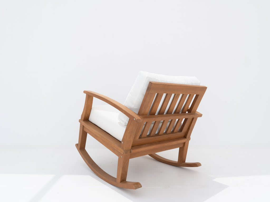 Teak Rocking Chair Back view