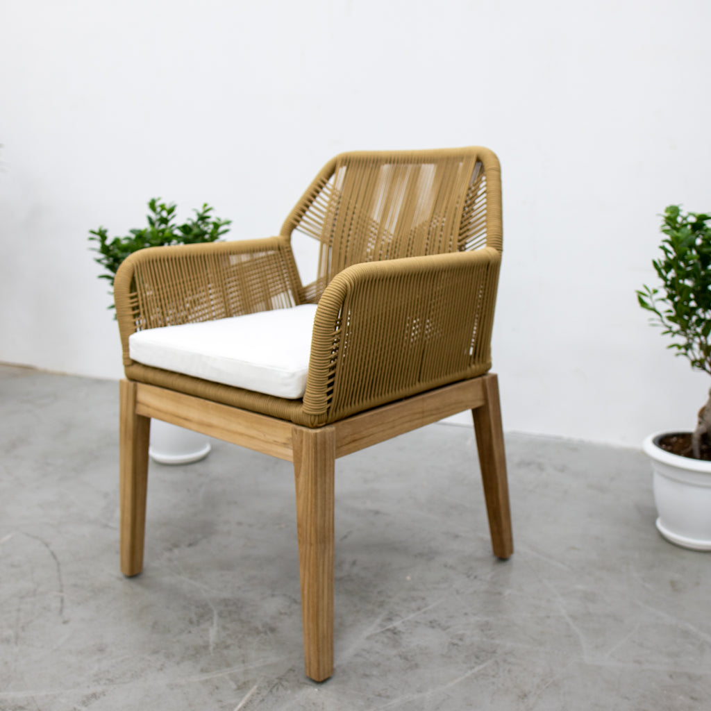 Teak & Rope Chair 2 Side view