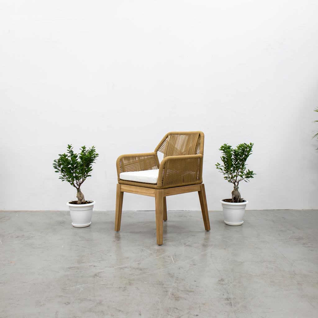 Teak & Rope Chair 2 Side view 2