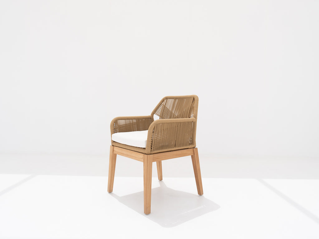 Teak & Rope Chair 2 Side view