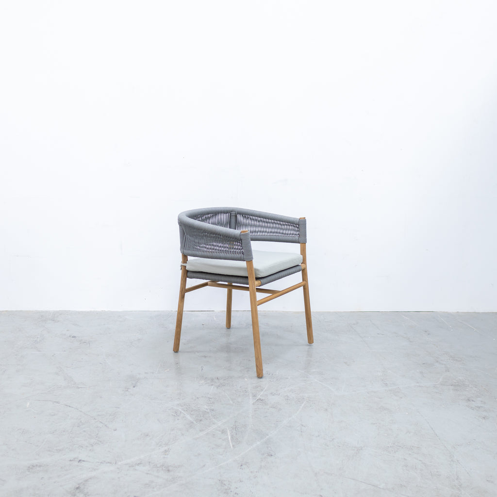Teak & Rope Chair Side view