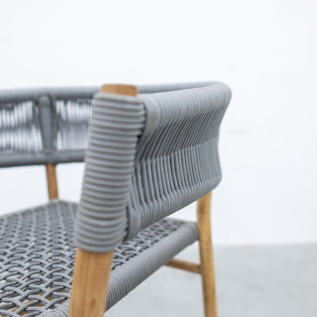 Teak & Rope Chair Side view 3