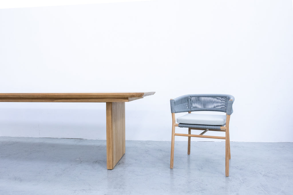 Teak & Rope Chair Side view 7