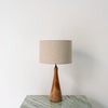 Teak Spire Table Lamp Front Perspective View 2 