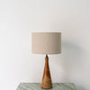 Teak Spire Table Lamp Front Perspective View 3
