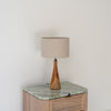 Teak Spire Table Lamp Perspective View 1