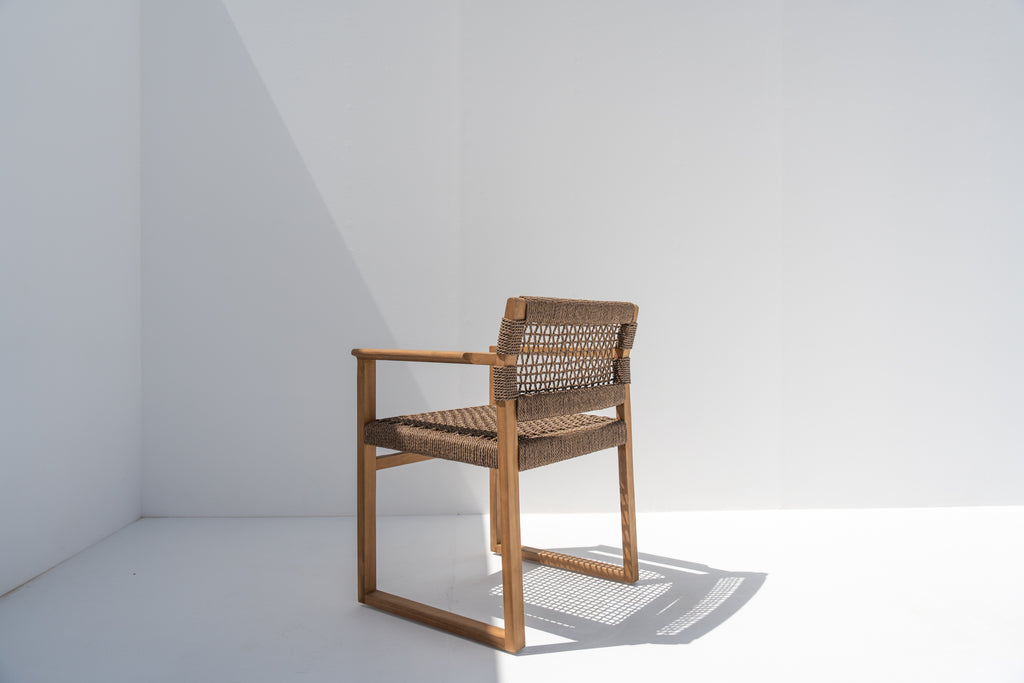 Teak Weave Chair Back view