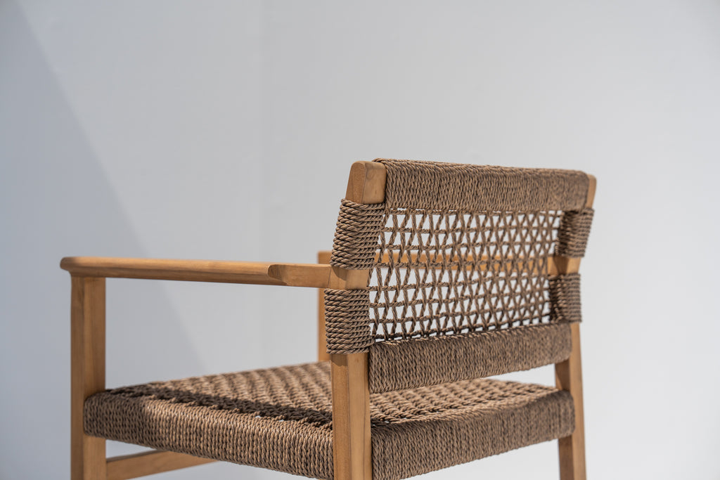 Teak Weave Chair Back view 2
