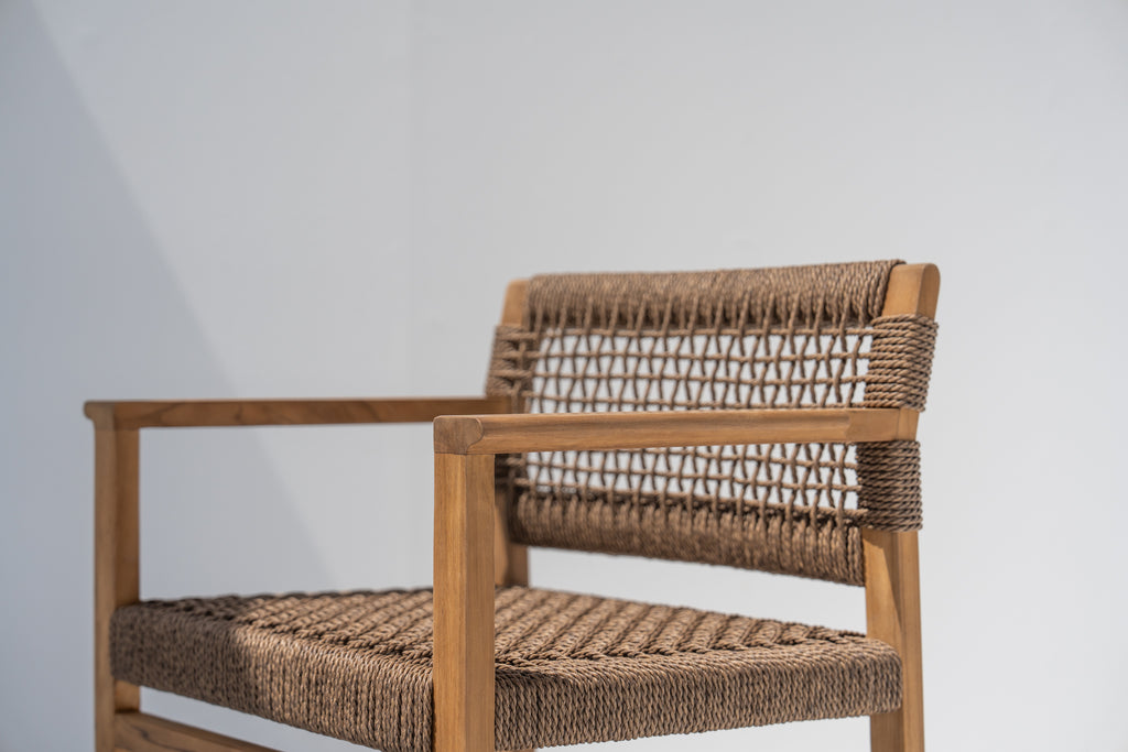 Teak Weave Chair Side view 3