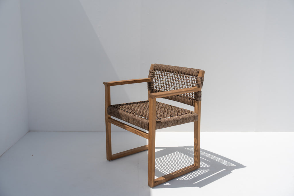 Teak Weave Chair Side view 5