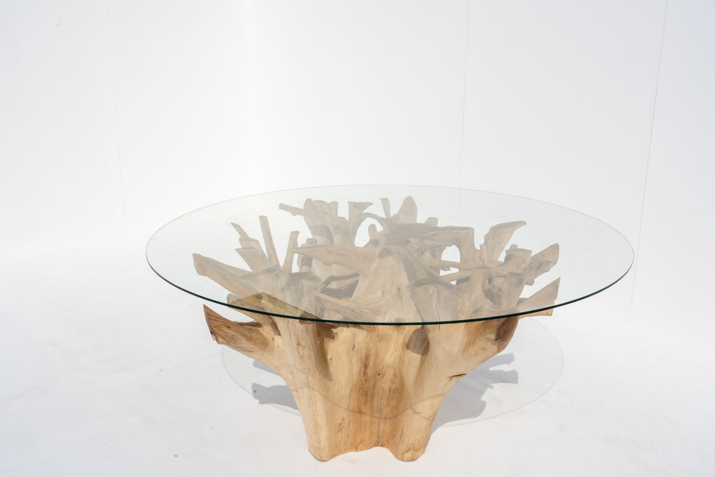 Terra Root Glass Dining Table Perspective View 4
