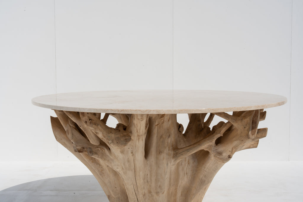 Terra Root Marble Dining Table Perspective View 9