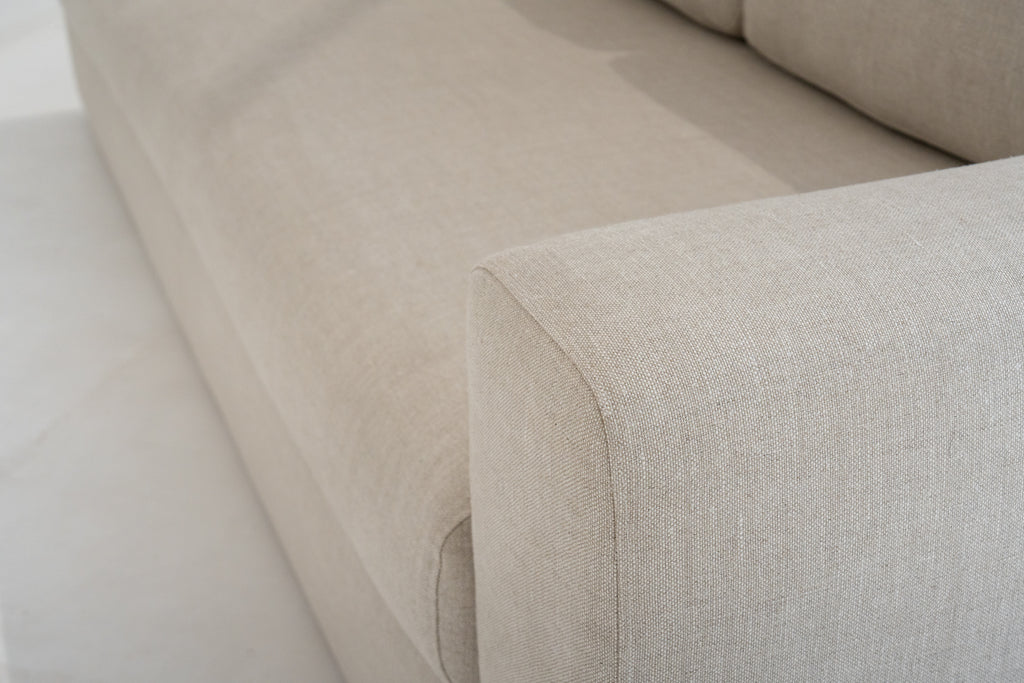 Tess Linen Sofa Close Up Detailed Fabric View 2