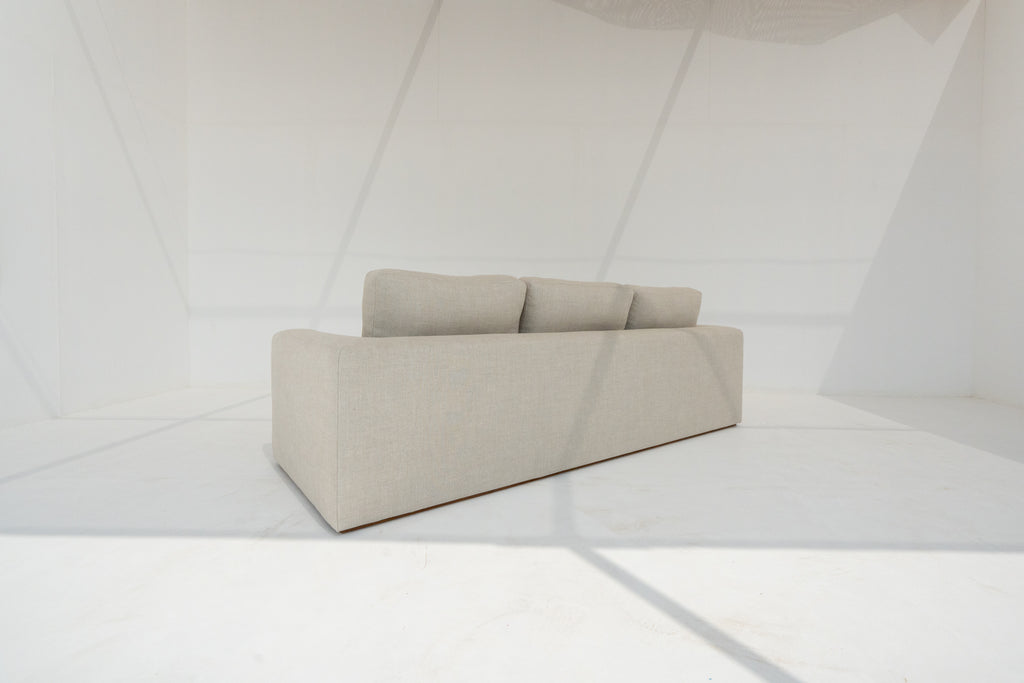 Tess Linen Sofa Rear Perspective View 
