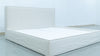The Minimalist Slipcovered Linen Bed Side view