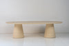 The Nesso Micro Cement Dining Table Front View 1