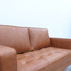 The Office Leather Sofa Close Up Detailed View 1