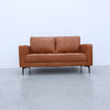 The Office Leather Sofa Front Perspective View 2