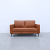 The Office Leather Sofa Front Perspective View 3