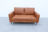 The Office Leather Sofa Front Perspective View 5