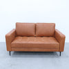 The Office Leather Sofa Front Perspective View 6