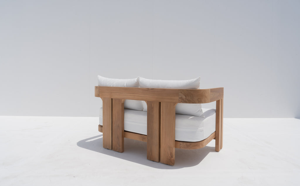 Toscana Teak 2-Seater Sofa Back view
