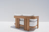 Toscana Teak 2-Seater Sofa Back view