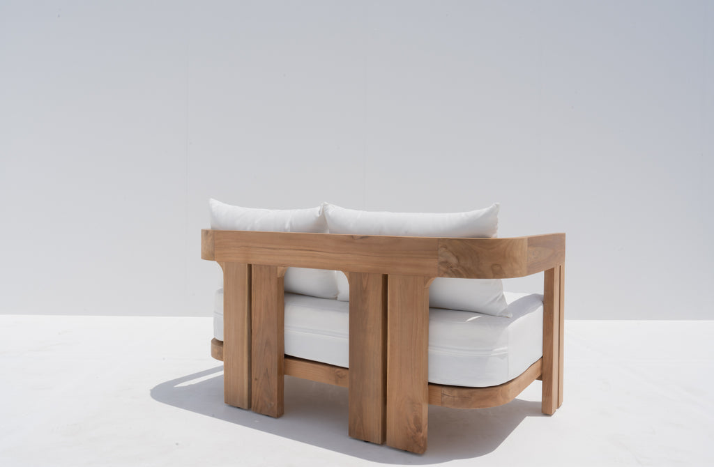 Toscana Teak 2-Seater Sofa Back view
