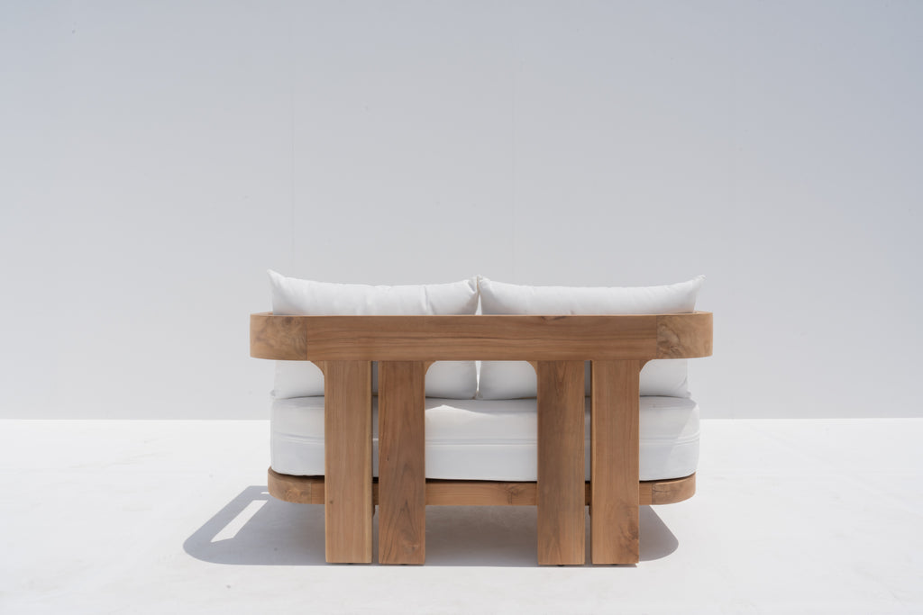 Toscana Teak 2-Seater Sofa Back view