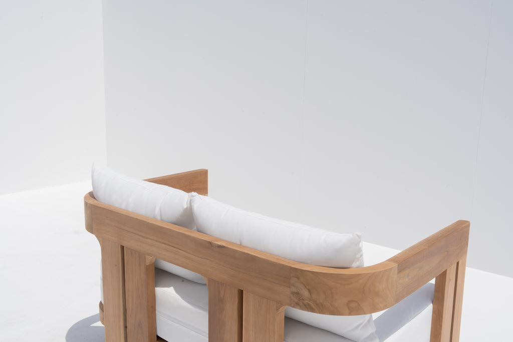 Toscana Teak 2-Seater Sofa Back view