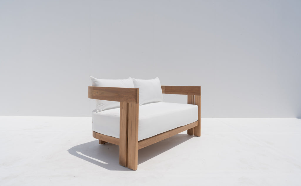 Toscana Teak 2-Seater Sofa Side view