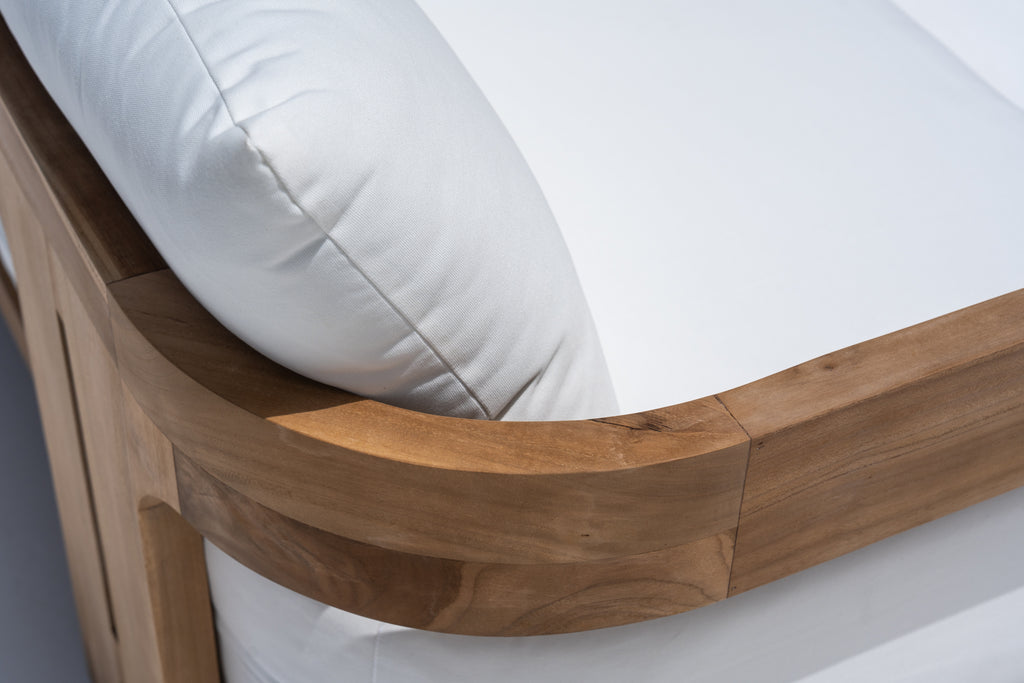 Toscana Teak 3 Seater Sofa Back view