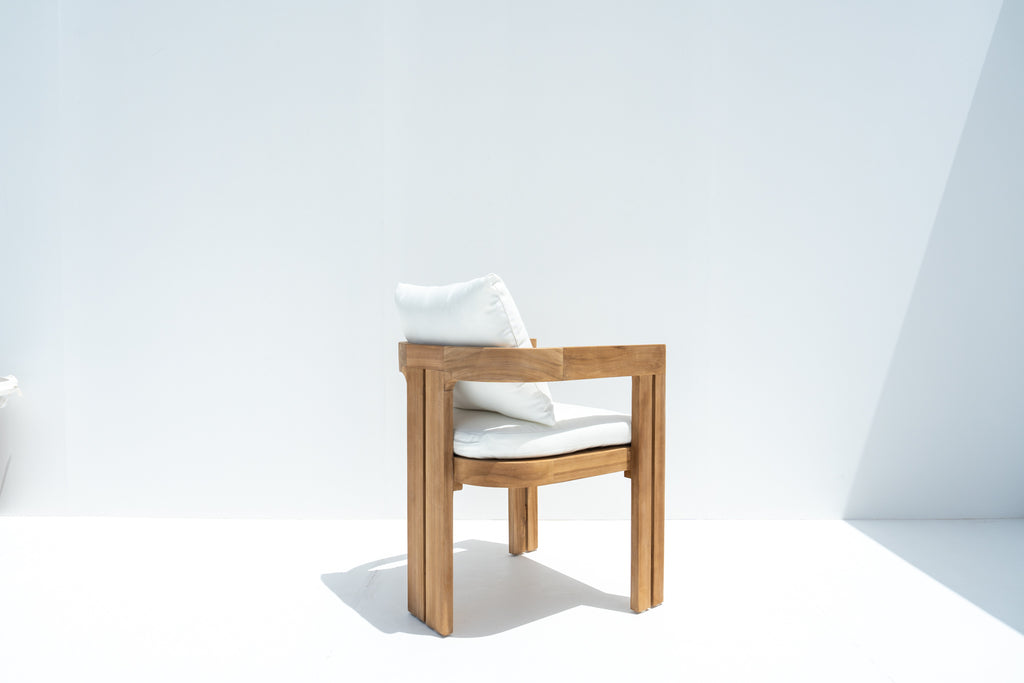 Toscana Teak Dining Chair Back view