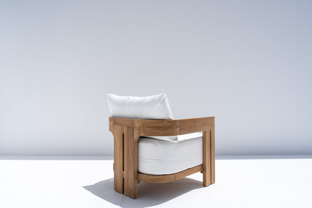 Toscana Teak Lounge Chair Back view